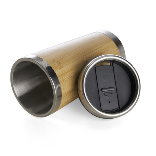 Copo Inox e Bambu 500 ML Personalizado
