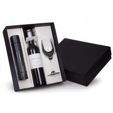 Kit Vinho com Taça e Acessório Personalizadas 