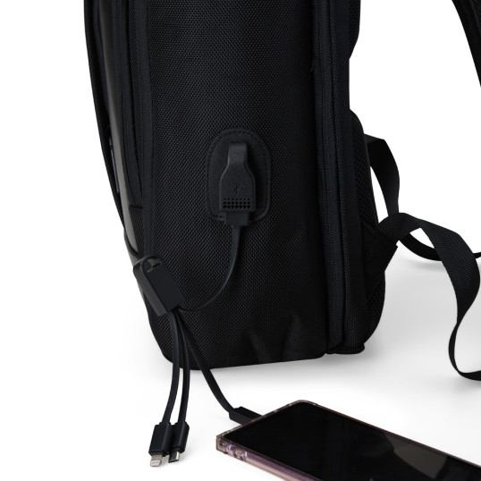 Mochila de Nylon com Couro Sintético Personalizada