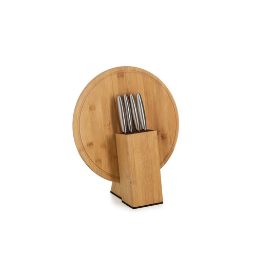 Kit para Queijo com Cepo em Bambu Personalizado 