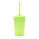 Copo Plástico com Tampa e Canudo 350 ml Personalizado