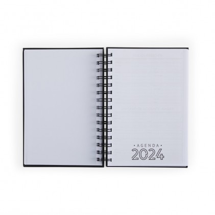 Agenda 2024 Wire-o Capa em Cromato Personalizada