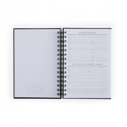 Agenda 2024 Wire-o Com Capa Emborrachada Personalizada