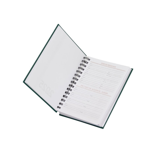 Agenda 2026 Wire-o Capa em Cromato Personalizada
