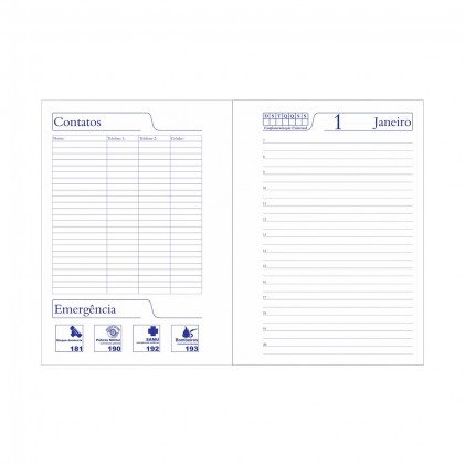 Agenda Compacta Wire-o para Empresas Personalizada