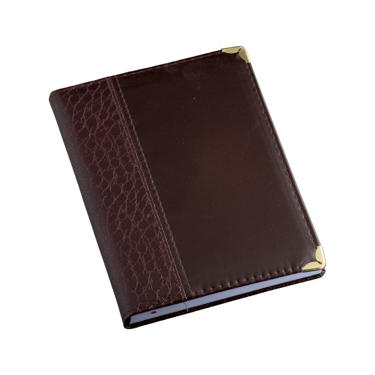 Agenda Diária 2026 Capa Croco Reta Personalizada