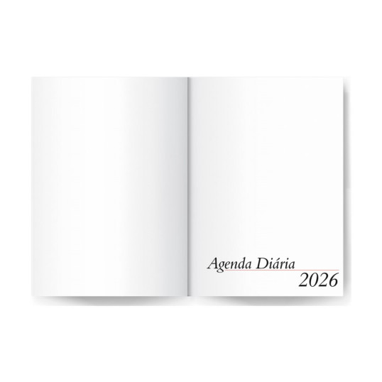 Agenda Diária 2026 Capa Metalizada Personalizada