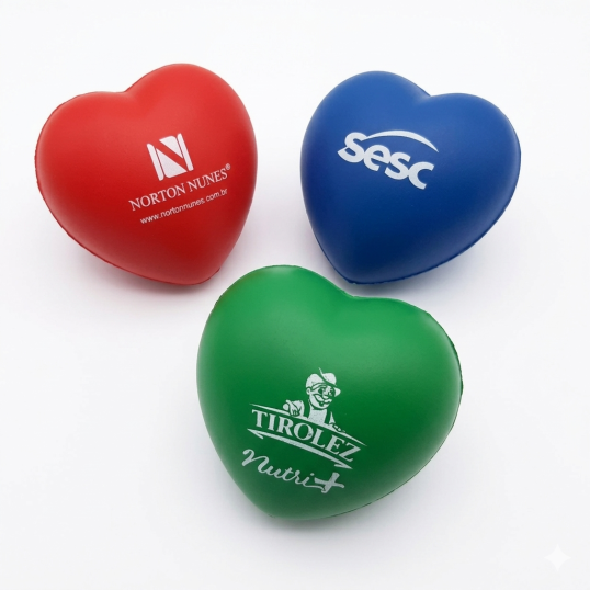Anti Stress Coração Vinil Brinde Corporativos Personalizada 