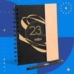 Kit Caderno Com Caneta Em Papelão Reciclado Personalizado