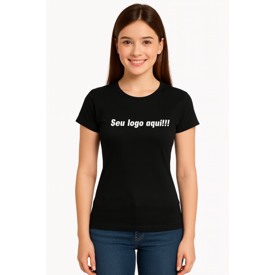 Camiseta Baby Look Feminino em Algodão Personalizada