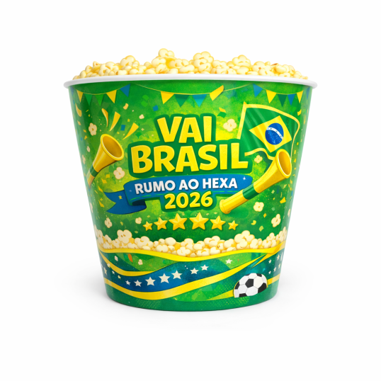 Balde de Pipoca In Mold Label 2,6 Litros Personalizado
