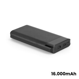 Bateria portátil Power Bank em ABS com LED 16.000 mAh Personalizado
