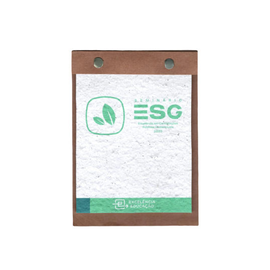 Bloco de Anotações Ecológico em Papel Semente Personalizado