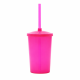Copo Plástico com Tampa e Canudo 350 ml Personalizado