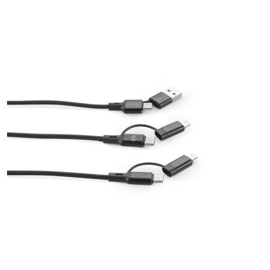Cabo USB de carregamento rápido 6 em 1 em Aluminio reciclado Personalizado