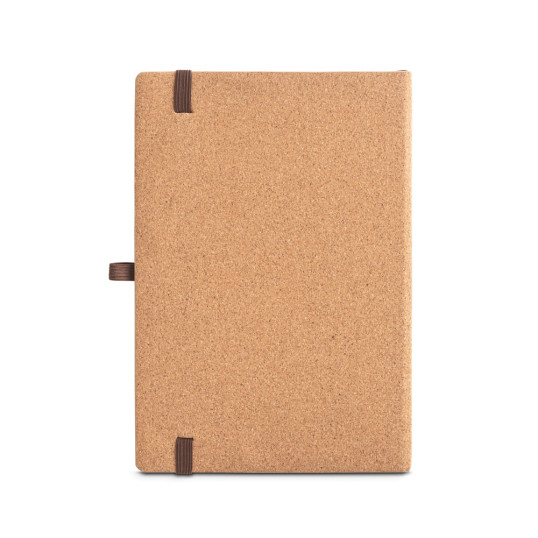 Caderno A5 capa dura folha de bambu e cortiça folhas pautadas Personalizada