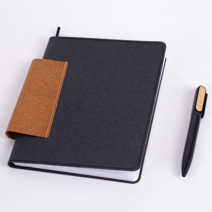 Caderno de Anotações com Couro Reciclado Personalizado