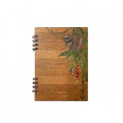 Caderno Ecológica A6 capa em MDF Personalizado