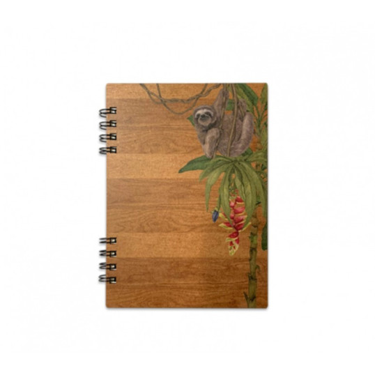 Caderno Ecológica A6 capa em MDF Personalizado