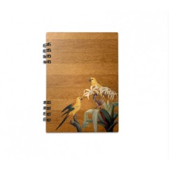 Caderno Ecológica A6 capa em MDF Personalizado