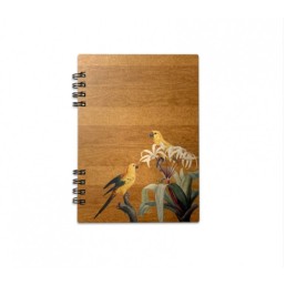 Caderno Ecológica A6 capa em MDF Personalizado