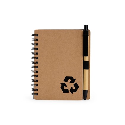 CADERNO ECOLÓGICO A6 RECICLADO COM CANETA Personalizado CADERNO ECOLÓGICO A6 RECICLADO COM CANETA Personalizado