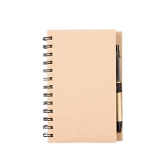 Caderno ecológico com autoadesivos e caneta Personalizado