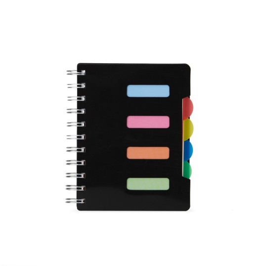 Caderno Pequeno com Divisórias Coloridas Personalizado