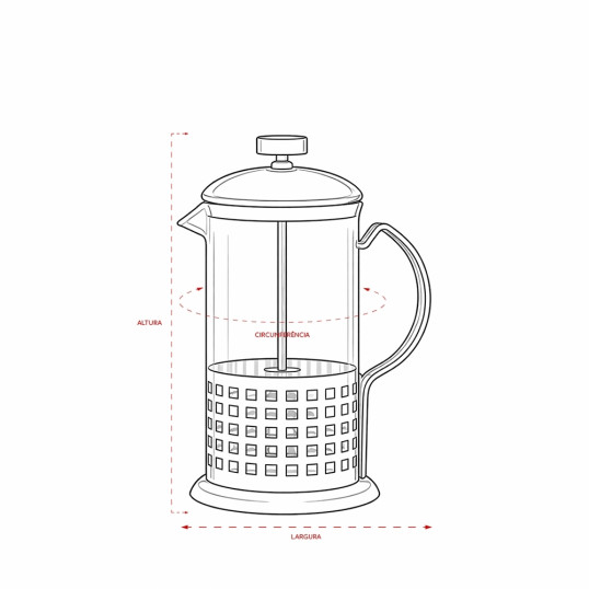 Cafeteira Prensa Francesa 600 ML Personalizado