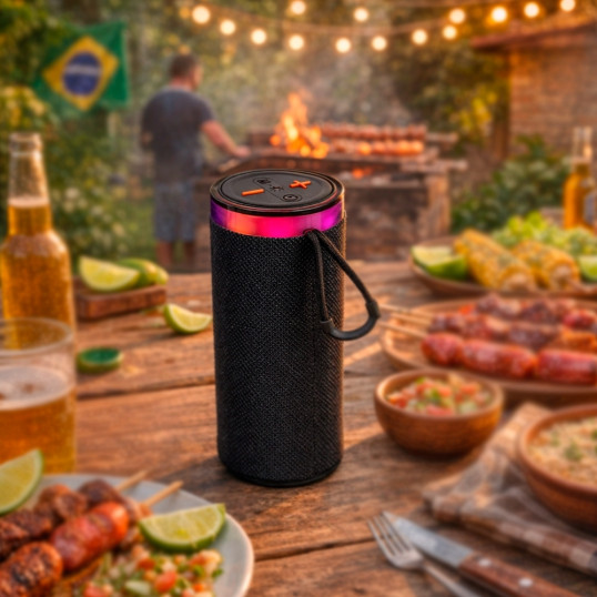Caixa de Som Bluetooth com LED Personalizada
