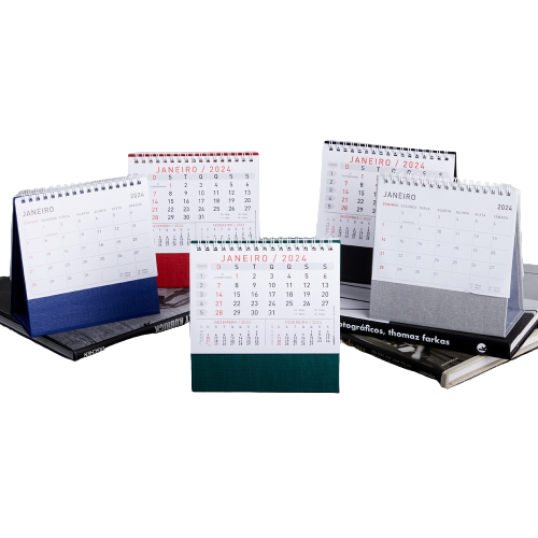 Calendário de Mesa Pequeno 2026 Personalizada