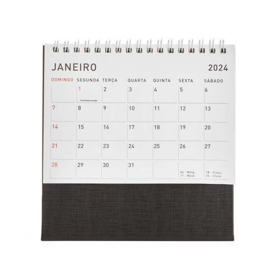 Calendário de Mesa Pequeno 2026 Personalizada