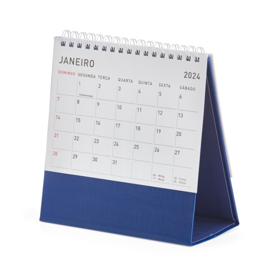 Calendário de Mesa Pequeno 2026 Personalizada