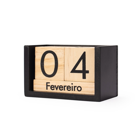 Calendário Permanente Madeira Personalizado