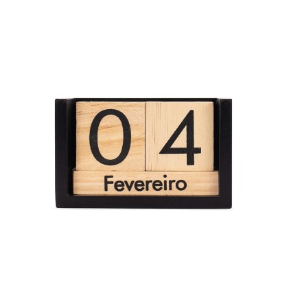 Calendário Permanente Madeira Personalizado Calendário Permanente Madeira Personalizado