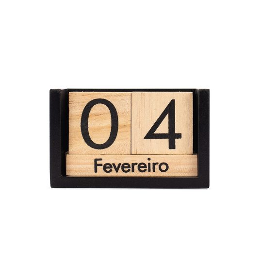 Calendário Permanente Madeira Personalizado