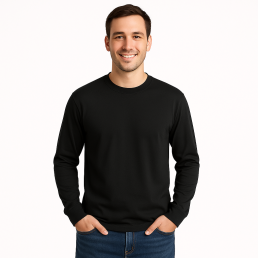 Camiseta Manga Longa 100% Algodão Personalizada