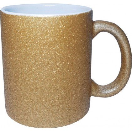 Caneca de Cerâmica com Glitter 325 ml Personalizada