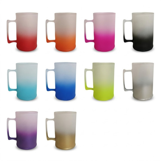 Caneca de Chopp Plástica Degradê 300 ml Personalizada