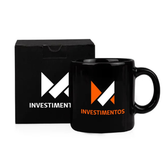 Caneca De Cerâmica Preta 270 ml PersonalizadPersonalizada