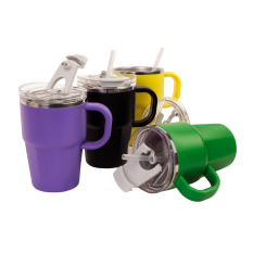 Caneca Parede Dupla Plástico Interior Inox 550 ML Personalizada