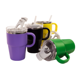 Caneca Parede Dupla Plástico Interior Inox 550 ML Personalizada