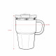 Caneca Parede Dupla Plástico Interior Inox 550 ML Personalizada