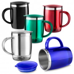 Caneca Plástica com Inox Interno 400 ml Personalizada