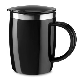 CANECA PLÁSTICA COM INTERIOR INOX 400ML Personalizada