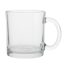 Caneca Reta De Vidro Brilhante 325 ml Personalizada
