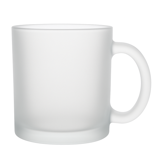 Caneca Reta De Vidro Fosco 325 ml Personalizada