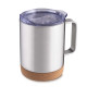 Caneca Térmica Inox Com Base Cortiça 350 ml Personalizada