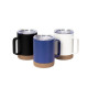 Caneca Térmica Inox com Base Cortiça de 330 ml Personalizada