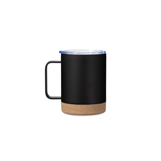 Caneca Térmica Inox com Base Cortiça de 330 ml Personalizada